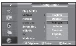 SAMSUNG LE32S67BD - Choix de la langue - 1