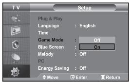 SAMSUNG LE32S67BD - Using Game Mode - 1