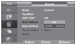 SAMSUNG LE32S67BD - Adjusting the Volume Automatically - 1