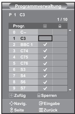 SAMSUNG LE32S67BD - Programmverwaltung - 1