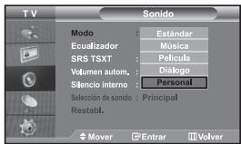 SAMSUNG LE32S67BD - Cambio del estándar de sonido - 1