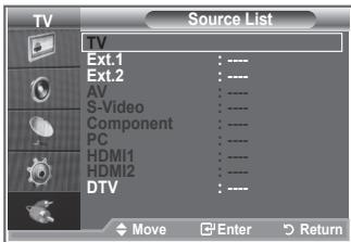 SAMSUNG LE32S86BD - Selecting the Source - 2