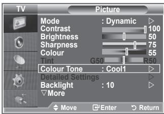 SAMSUNG LE32S86BD - Changing the Colour Tone - 1