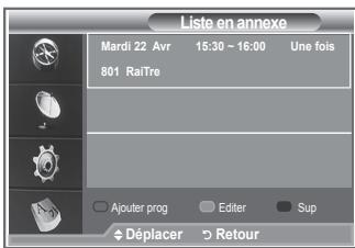 SAMSUNG LE32S86BD - Utilisation de la liste réglée - 3
