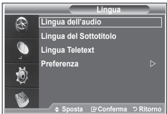SAMSUNG LE32S86BD - Selezione della lingua preferita (sottotitoli, audio o teletext) - 1