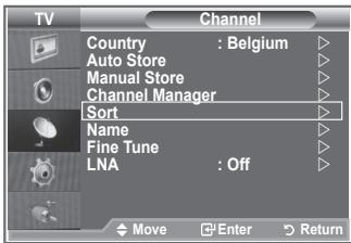 SAMSUNG LE32S86BD - Sorting the Stored Channels - 1