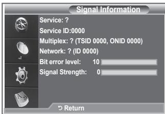 SAMSUNG LE32S86BD - Checking the Signal Information - 1