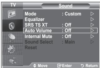 SAMSUNG LE32S86BD - Adjusting the Volume Automatically - 1