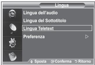 SAMSUNG LE32S86BD - Selezione della lingua preferita (sottotitoli, audio o teletext) - 3