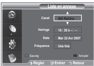 SAMSUNG LE32S86BD - Utilisation de la liste réglée - 5