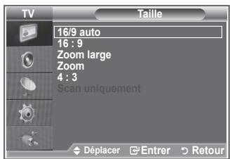SAMSUNG LE32S86BD - Changement de la taille de l'image - 2