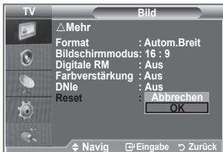 SAMSUNG LE32S86BD - Sie können die Einstellungen auf die werkseitig festgelegten Standardbildeinstellungen zurücksetzen. - 2