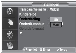 SAMSUNG LE32S86BD - De ondtertiteling instellen - 1