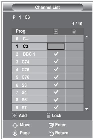 SAMSUNG LE32S86BD - Setting the Channel Lists - 1