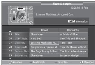 SAMSUNG LE32S86BD - Programminformationen anzeigen - 3