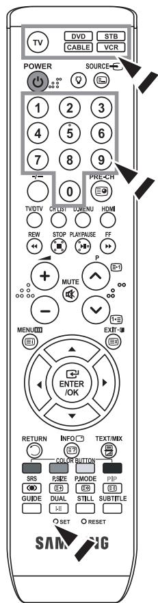 SAMSUNG LE32S86BD - Configurazione del telecomando - 1