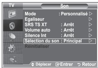 SAMSUNG LE32S86BD - Écoute du son accompagnant l'image secondaire - 1