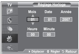 SAMSUNG LE32S86BD - Réglage et affichage de l'heure actuelle - 2