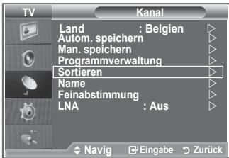 SAMSUNG LE32S86BD - Gespeicherte Sender sortieren - 1