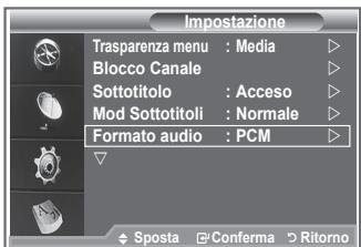 SAMSUNG LE32S86BD - Selezione del fornato audio - 1