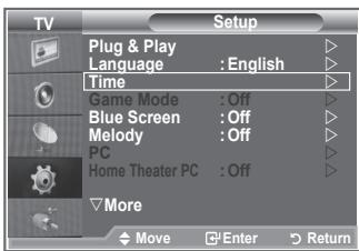 SAMSUNG LE32S86BD - Setting and Displaying the Current Time - 1