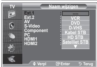SAMSUNG LE32S86BD - Geef het apparaat aangesloten op de ingangen een naam om de selectie van ingangsbron makkelijker te make. - 2