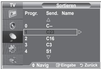 SAMSUNG LE32S86BD - Gespeicherte Sender sortieren - 2