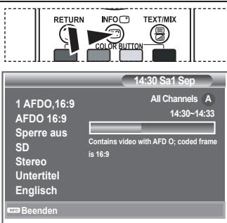 SAMSUNG LE32S86BD - Programminformationen anzeigen - 2