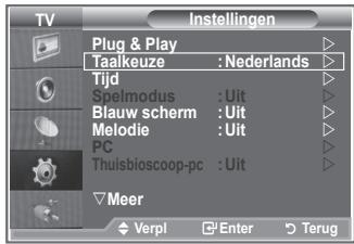 SAMSUNG LE32S86BD - Wonneer u de tv voor het eerst gebruikt, moet u de taal selecteren voor het weergeven van menu's en aanwijzingen. - 1