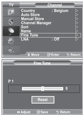 SAMSUNG LE32S86BD - Fine Tuning Channel Reception - 1
