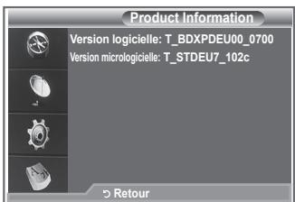 SAMSUNG LE32S86BD - Vous pouvez visualiser les informations relatives à votre produit. Pour toute intervention sur le téléviseur, veuillez contacter un revendeur Samsung/agréé. - 1