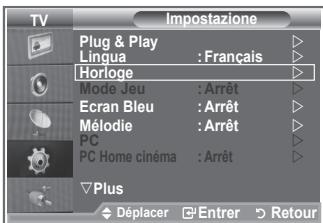 SAMSUNG LE32S86BD - Réglage et affichage de l'heure actuelle - 1