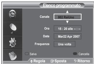 SAMSUNG LE32S86BD - Uso della funzione Elenco programmato - 4