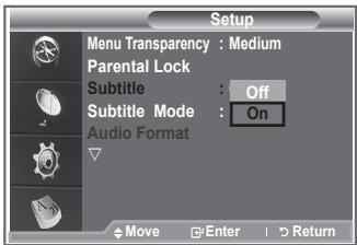 SAMSUNG LE32S86BD - Setting up the Parental Lock - 5