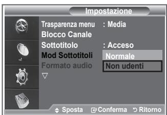 SAMSUNG LE32S86BD - Impostazione della modalità Sottotitoli. - 1