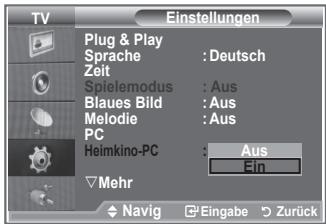 SAMSUNG LE32S86BD - Einstellen des Heimkino-PC - 2