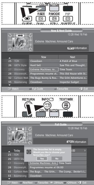 SAMSUNG LE32S86BD - Setting the Default Guide - 3
