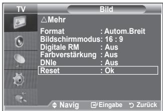 SAMSUNG LE32S86BD - Sie können die Einstellungen auf die werkseitig festgelegten Standardbildeinstellungen zurücksetzen. - 1