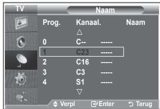 SAMSUNG LE32S86BD - Kanalen kriijgen automatisch een naam toegewezen wanneer kanaalinformatie worden uitgezonden. U(Int) sunt deze namen wijzigem en neue nameen toewijzen. - 2