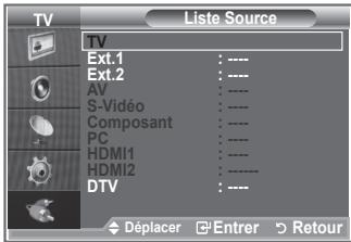 SAMSUNG LE32S86BD - Vous pouvez sélectionner parmi les sources extérieures connectées aux prises d'entrée du téléviseur. - 2