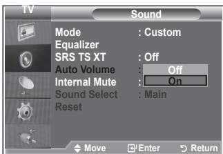 SAMSUNG LE32S86BD - Adjusting the Volume Automatically - 2