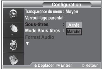 SAMSUNG LE32S86BD - Configuration des sous-titres - 1
