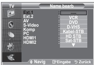 SAMSUNG LE32S86BD - Vergeben Sie für die an die Eingangsbuchsen angeschlossenen Geräte Namen, um die Auswahl der Signalquelle zu vereinfachen. - 2