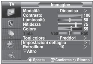 SAMSUNG LE32S86BD - Configurazione delle impostazioni dettagliate dell'immagine - 1