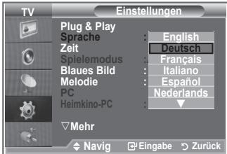 SAMSUNG LE32S86BD - Sprache auswahlen - 2