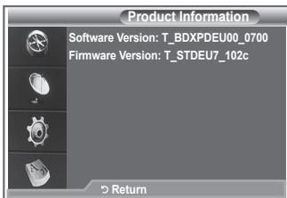SAMSUNG LE32S86BD - Viewing Product Information - 1