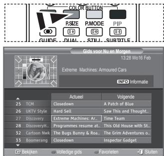SAMSUNG LE32S86BD - In het EPG-menukest u alle kanalen of voorkeurkanalen weergeven. - 1