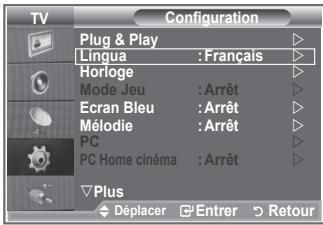 SAMSUNG LE32S86BD - Choix de la langue - 1