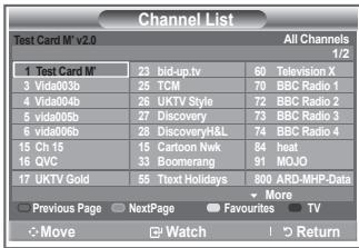 SAMSUNG LE32S86BD - Selecting Channel List - 1