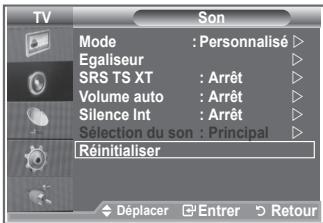 SAMSUNG LE32S86BD - Réinitialisation des paramètres de son à leur valeur par défaut - 1